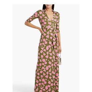 Diane Von Furstenberg Pink Floral Maxi Dress